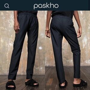 Paskho Harmonious Travel Pants Black Size S Relaxed Minimalist Capsule Wardrobe